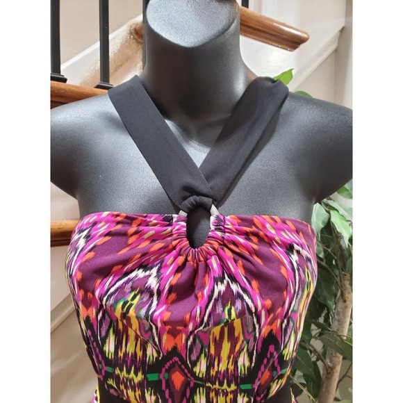 Emma & Michelle Women's Multicolor Halter Neck Sleeveless Long Maxi Dress Size M - Picture 2 of 10